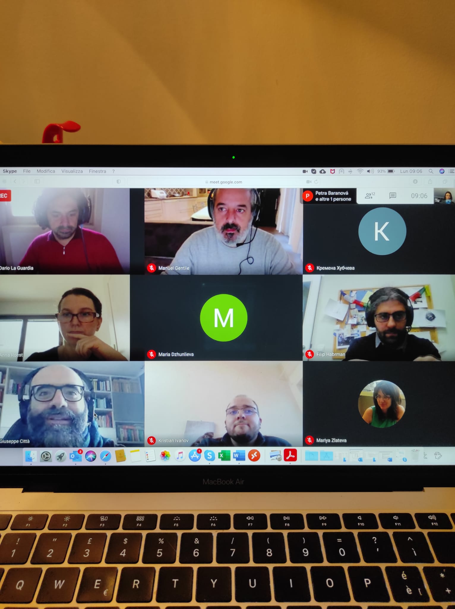 Image from November 30, 2020 all ATU project partners participated in an online meeting via Google meet platform