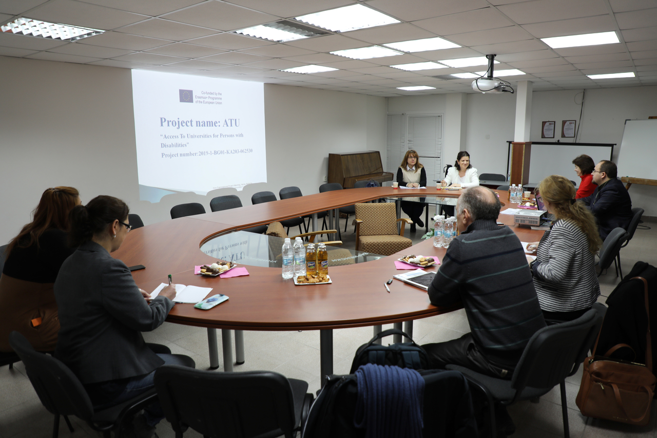 Photo from December 3 and 4, 2019 Varna Free University “Chernorizets Hrabar” hosted the Kick-off Meeting on
                                      “Access to Universities for Persons with Disabilities – ATU” project 2019-1-BG01-KA203-062530 as a Leading organization